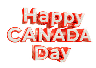 Lettering Happy Canada Day isolated. Festive day celebrated on the 1st of July
