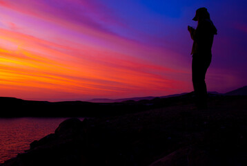 Sunset de colores en la costa arequipeña