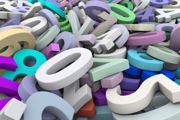 Fototapeta premium 数字の山