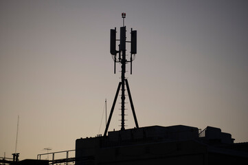 Cellular transmitters on top of building