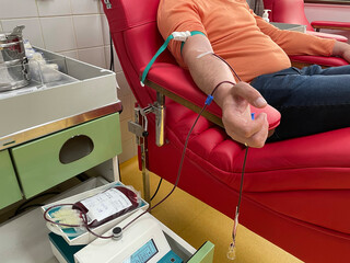 Close up nurse hand collecting blood sample for diagnosis covid-19, Coronavirus.