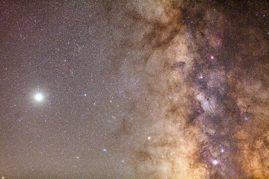 The Milky Way And Jupiter