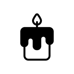 Candle Vector Solid Icon. Beauty and SPA symbol EPS 10 FIle