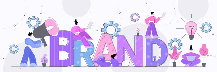 businesspeople employers working on branding design brand concept