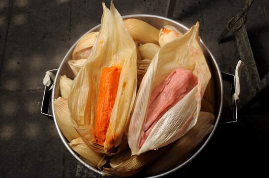 tamales mexicanos dulces de mandarina y guayaba