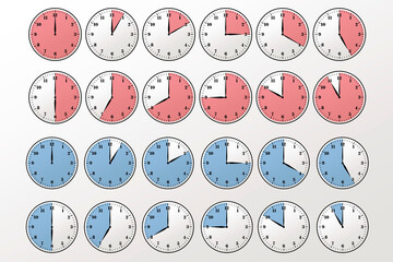 Watch, time icon vector illustration. Stopwatch icon set, timer, clock symbol. Vector illustration. EPS 10. Stock image.