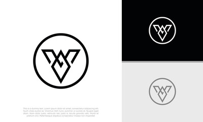 Initials V logo design. Initial Letter Logo. 