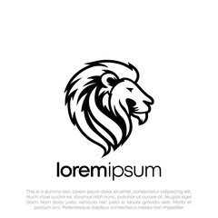 Abstract  lion logo design template, Vector illustration - Vector