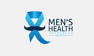 Men's Health Awareness Month in June. Banner, Greeting card, Background Template In Medical Health Awareness Campaign.