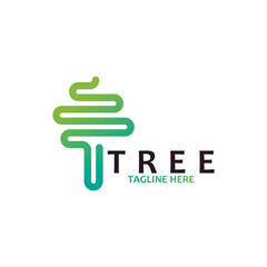 abstract tree logo icon vector isolated