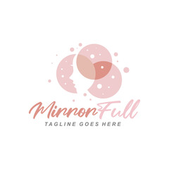 young woman beauty logo