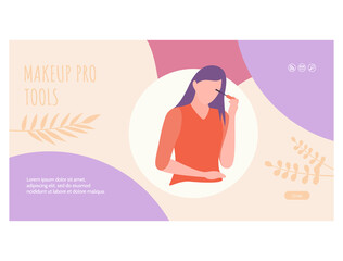 Beauty and makeup artists landing page design.
