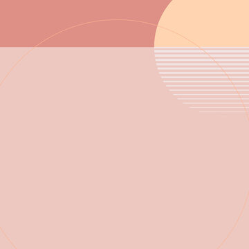 Pastel Pink Aesthetic Background In Geometric Minimal Style