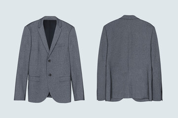 Gray blazer casual men's wear - obrazy, fototapety, plakaty