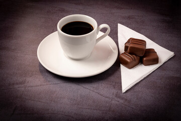cup of coffee with chocolate