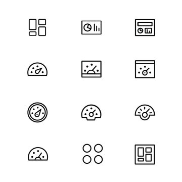 Dashboard icons Vector Illustration collection