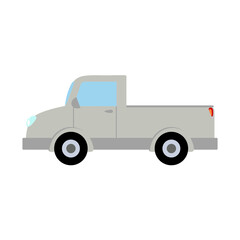 Business sedan, car, cargo truck, farm car, buses cartoon icon vector illustration