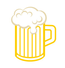 beer mug line icon vector illustration