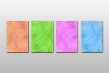 watercolor hand painted background texture. aquarelle abstract emerald backdrop. horizontal template