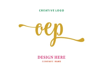 Deurstickers OEP lettering logo is simple, easy to understand and authoritative © Bewolu
