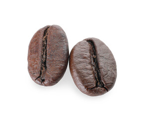 Coffee beans on white background