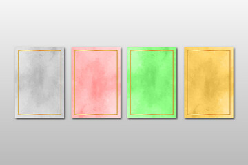 Fototapeta premium watercolor hand painted background texture. aquarelle abstract emerald backdrop. horizontal template