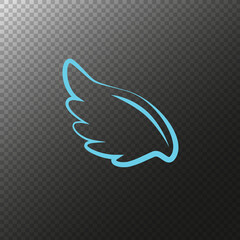 Many kinds of wings cartoon illustration, angel, angel wings, feather wings, angel, goodness.vector illustration and icon.