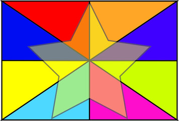 full color bangroun with a star in the middle
