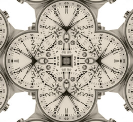 kaleidoscopic macro view of a wristwatch