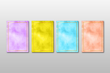 watercolor hand painted background texture. aquarelle abstract emerald backdrop. horizontal template