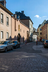 View of the street in the central part of Trier