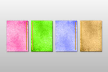 watercolor hand painted background texture. aquarelle abstract emerald backdrop. horizontal template