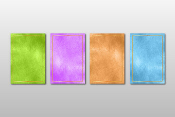 watercolor hand painted background texture. aquarelle abstract emerald backdrop. horizontal template