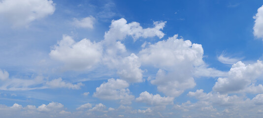 Naklejka na ściany i meble Sky clouds panoramic background