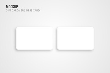 Business card mockup design isolated