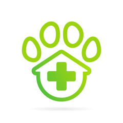 medical pet house logo vector