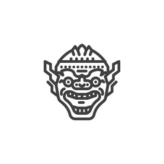 Thai mask line icon