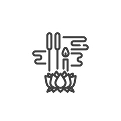 Thai spa line icon