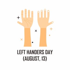 Two left hand illustration design. Easy to edit with vector file. Can use for your creative content. Especially about left hander day campaign in this august.