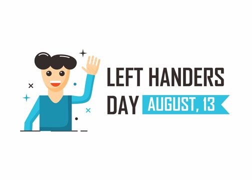 Man with his left hand illustration. Easy to edit with vector file. Can use for your creative content. Especially about left hander day campaign in this august.