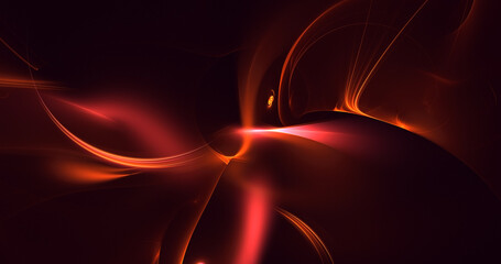 3D rendering abstract multicolor fractal light background
