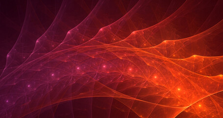 3D rendering abstract multicolor fractal light background