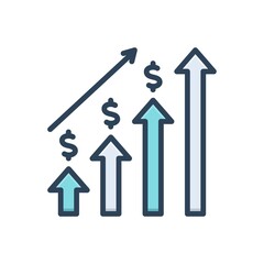 Color illustration icon for efficiently