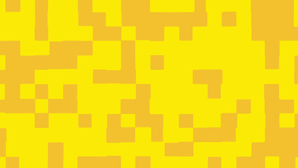 Abstract square pixel background in yellow and orange color. Vector illustration.