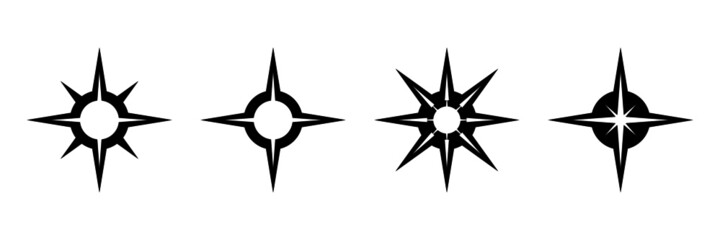 Compass direction symbol for map.