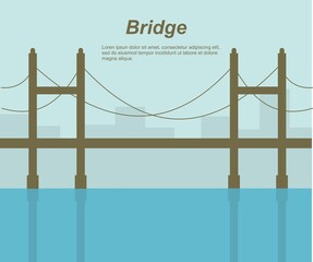 a design about a bridge illustration