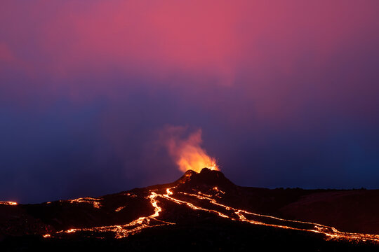Volcanic eruption Reykjanes Peninsula Iceland