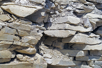 close-up relief of the rocks