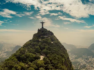 Fotobehang Cristo Redentor - Rio de Janeiro - von oben - Brasilien © romanple