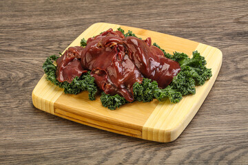 Raw chicken liver for cooking
